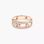 [Aura ]  Move Gold Diamant Pavé_ Ring