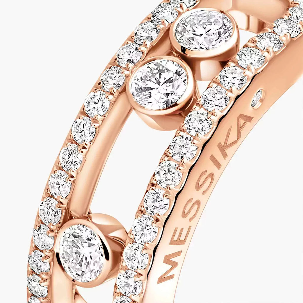 [Aura ]  Move Gold Diamant Pavé_ Ring