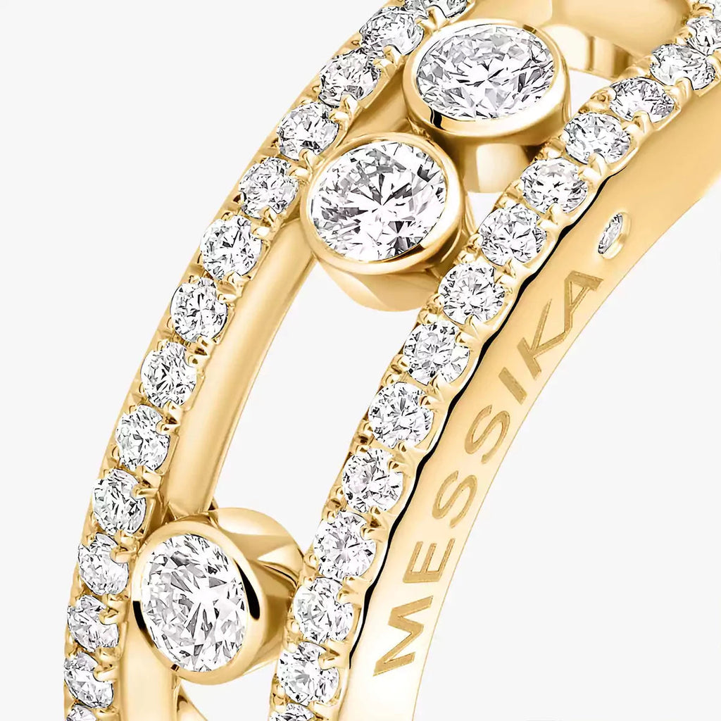 [Aura ]  Move Gold Diamant Pavé_ Ring