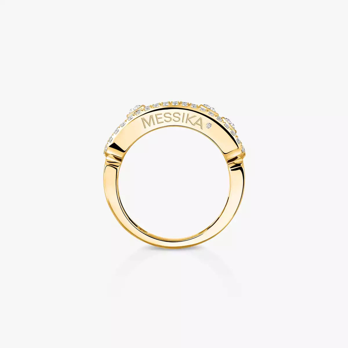 [Aura ]  Move Gold Diamant Pavé_ Ring