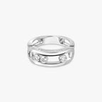 [Aura ]  Move-Ring aus Rotgold mit Diamanten