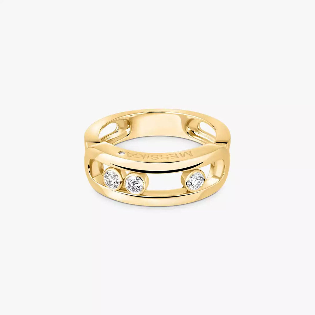 [Aura ]  Move-Ring aus Rotgold mit Diamanten
