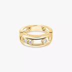 [Aura ]  Move-Ring aus Rotgold mit Diamanten
