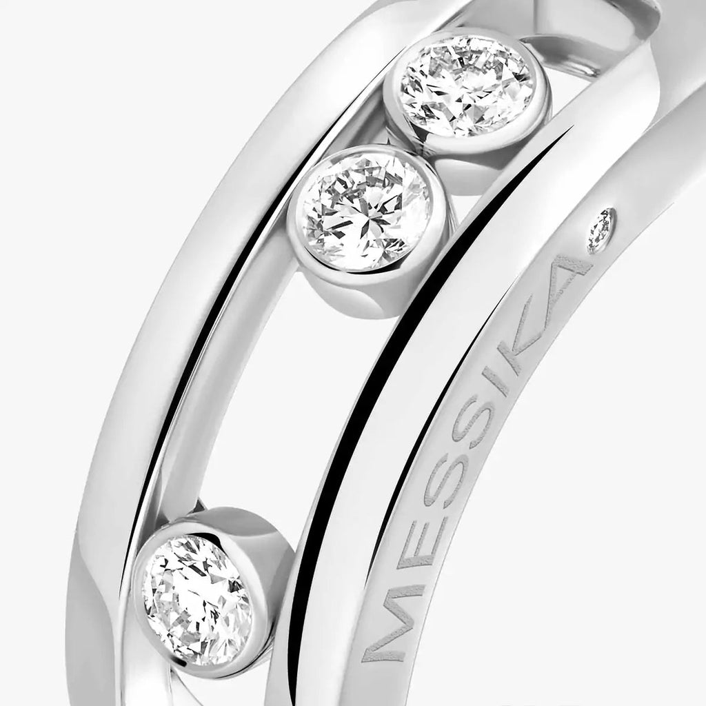 [Aura ]  Move-Ring aus Rotgold mit Diamanten