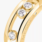 [Aura ]  Move-Ring aus Rotgold mit Diamanten