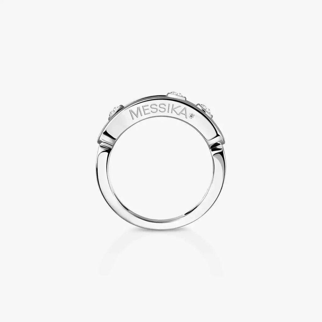 [Aura ]  Move-Ring aus Rotgold mit Diamanten