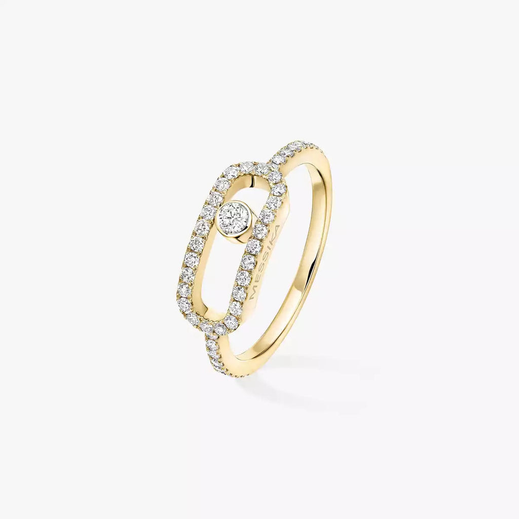 [Aura ] Move Uno Diamond Ring in Gold