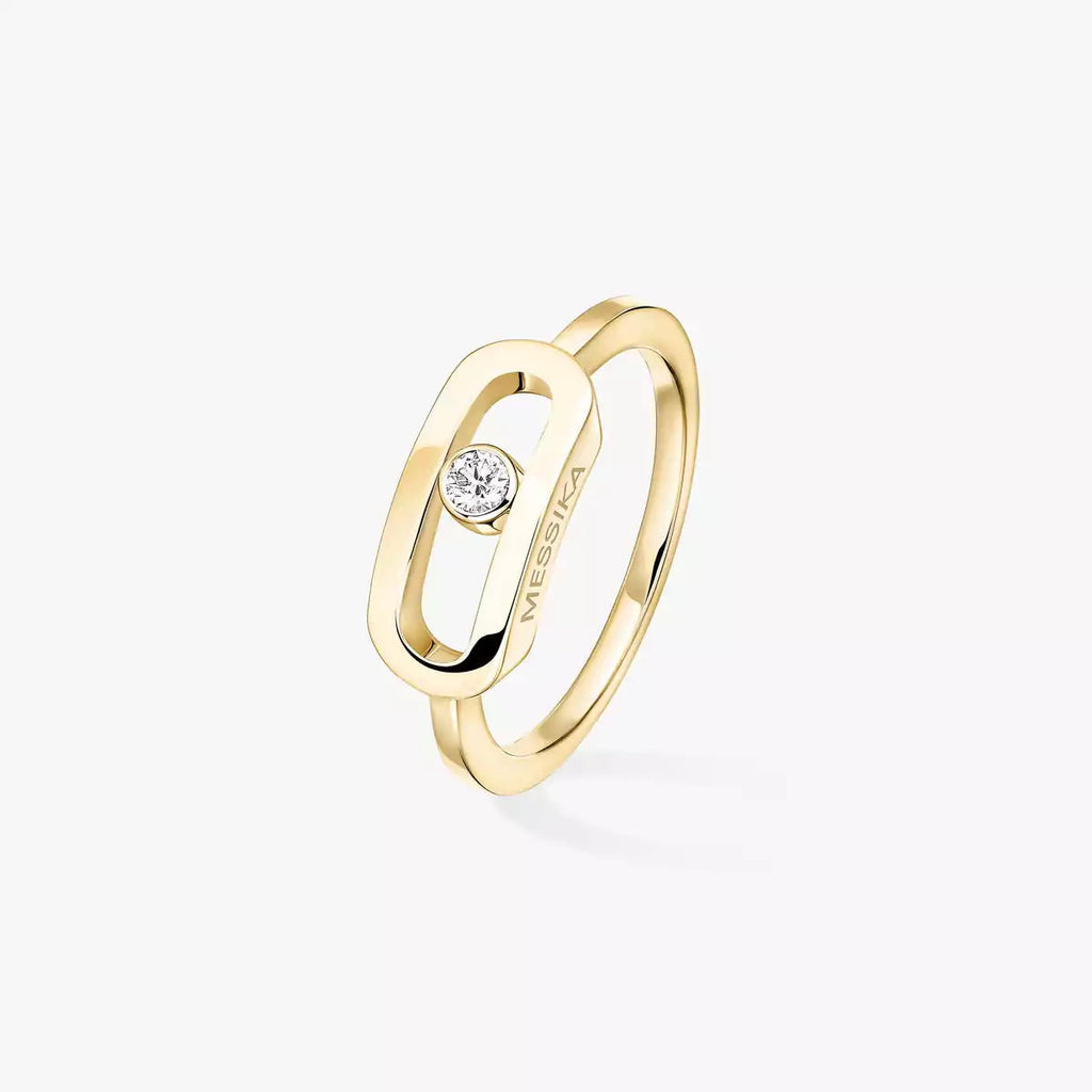 [Aura ] Move Uno Diamond Ring in Gold