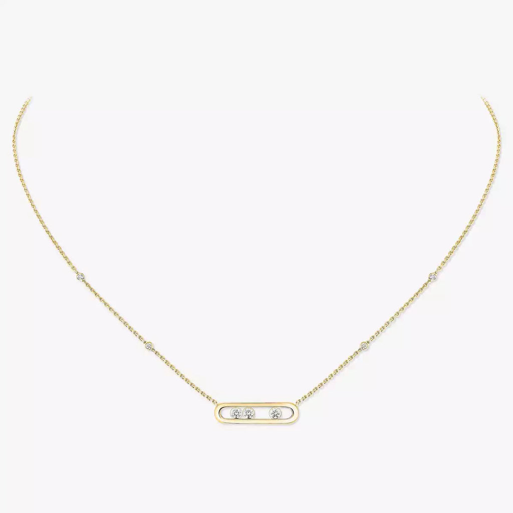 [Aura ]  Baby Move Gold Diamond Necklace