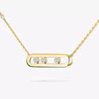 [Aura ]  Baby Move Gold Diamond Necklace