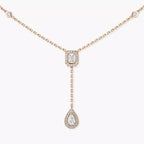 [Aura ] Gold Diamond Tie Necklace