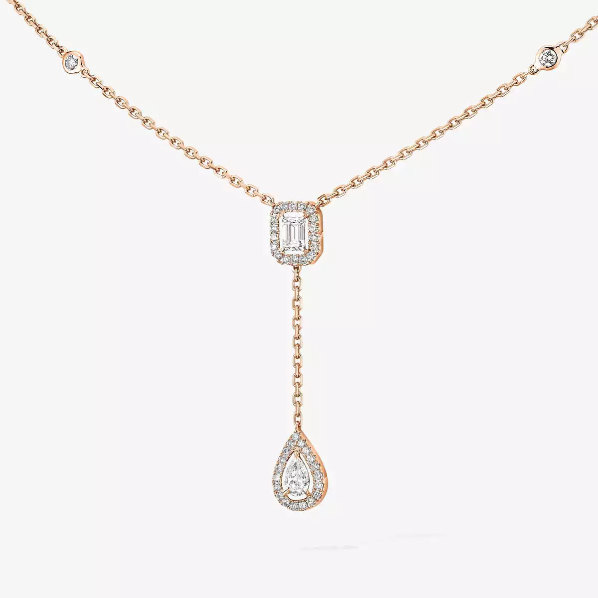 [Aura ] Gold Diamond Tie Necklace