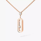 [Aura ]  Move Uno Gold Diamond Long Necklace
