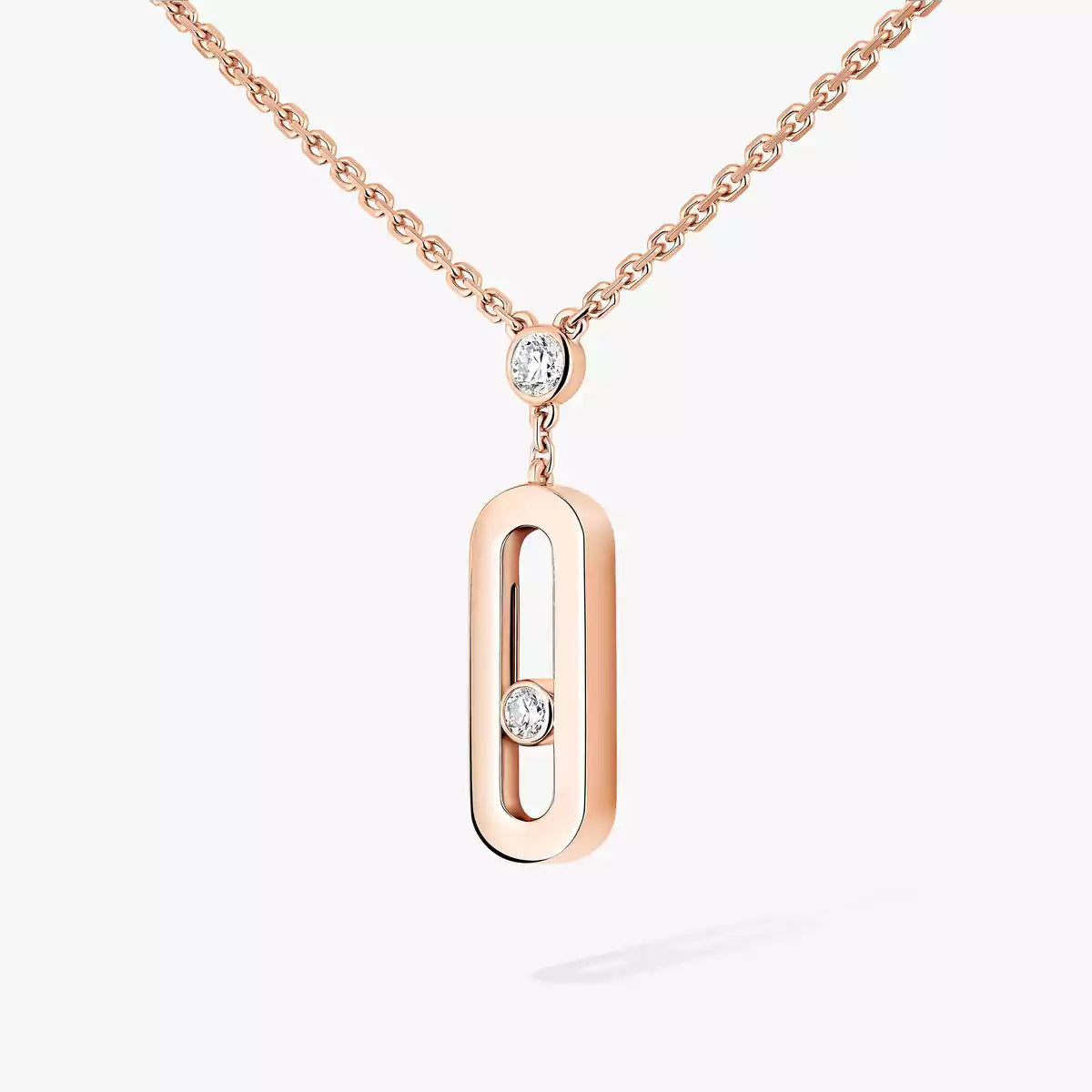 [Aura ]  Move Uno Gold Diamond Long Necklace
