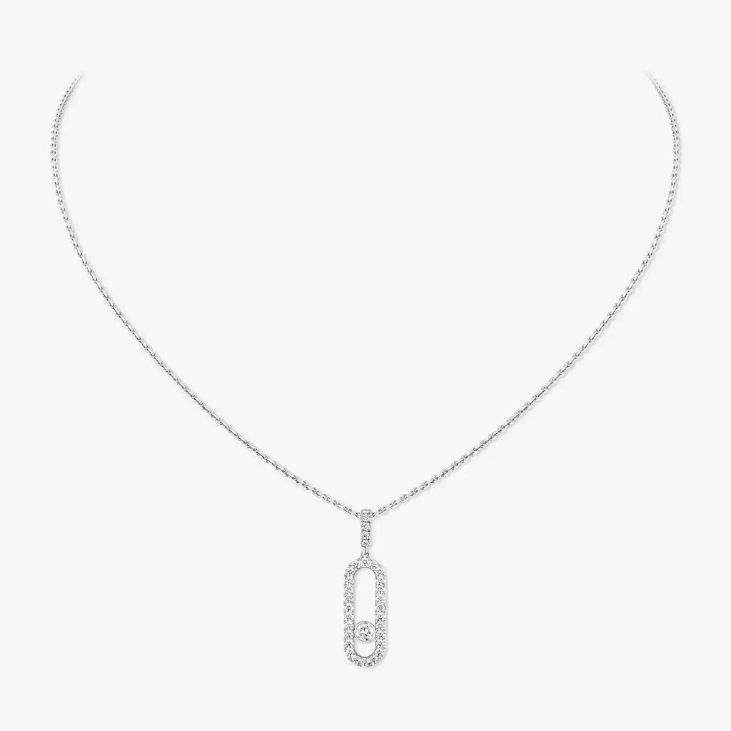 [Aura ] Move Uno Diamond Necklace in Rose Gold