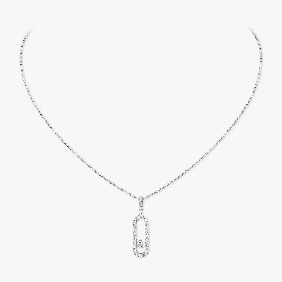 [Aura ] Move Uno Diamond Necklace in Rose Gold