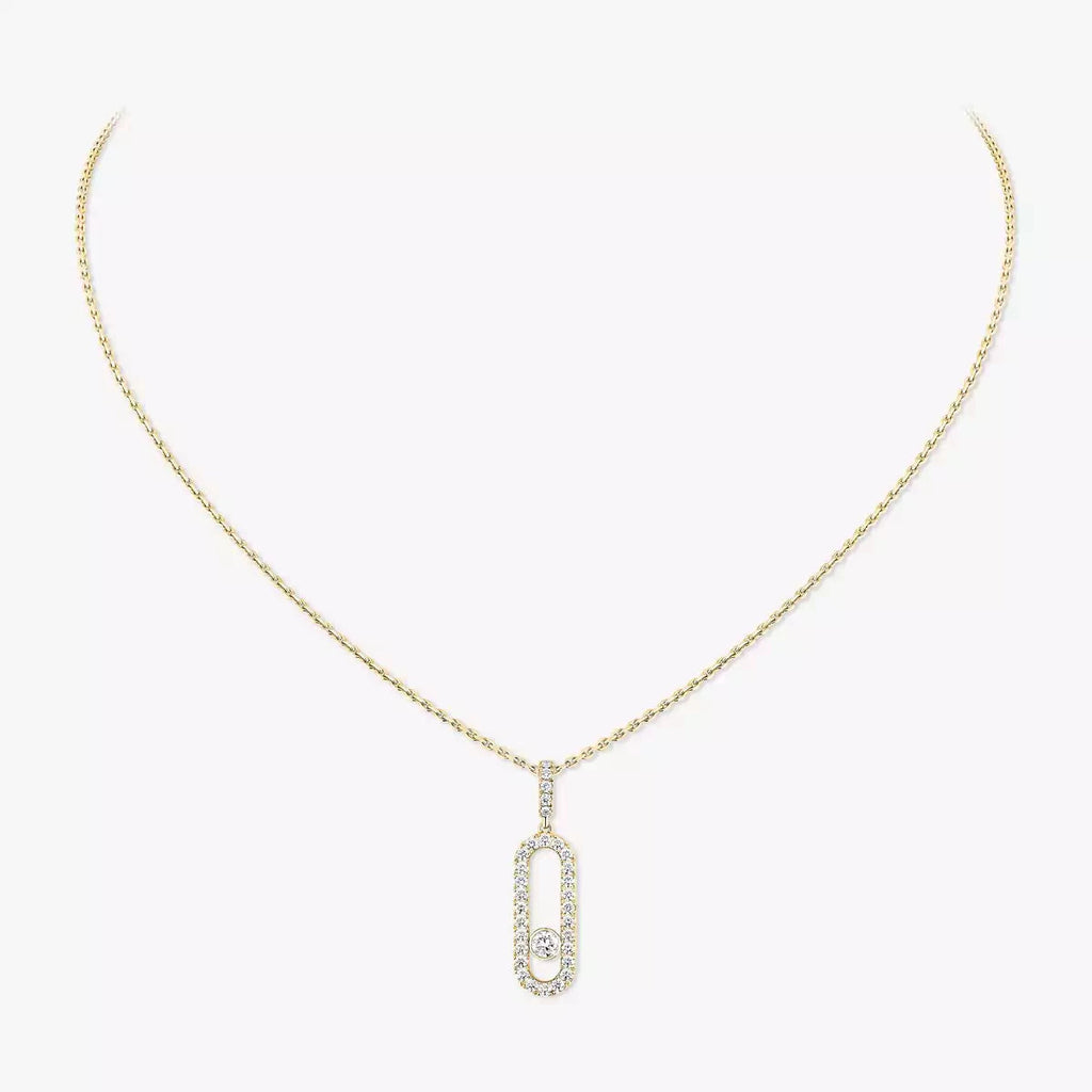 [Aura ] Move Uno Diamond Necklace in Rose Gold