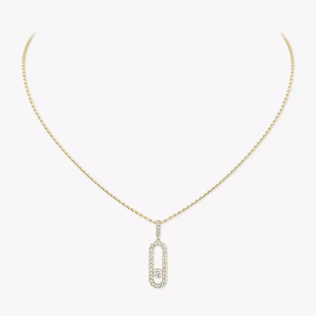 [Aura ] Move Uno Diamond Necklace in Rose Gold