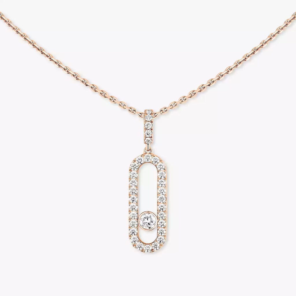 [Aura ] Move Uno Diamond Necklace in Rose Gold