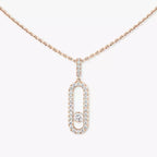 [Aura ] Move Uno Diamond Necklace in Rose Gold