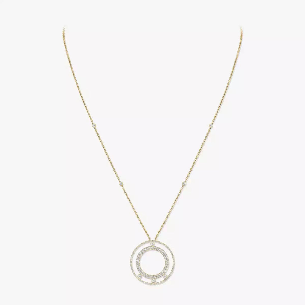 [Aura ] Move Romane Long Pave_-Set Diamond Necklace