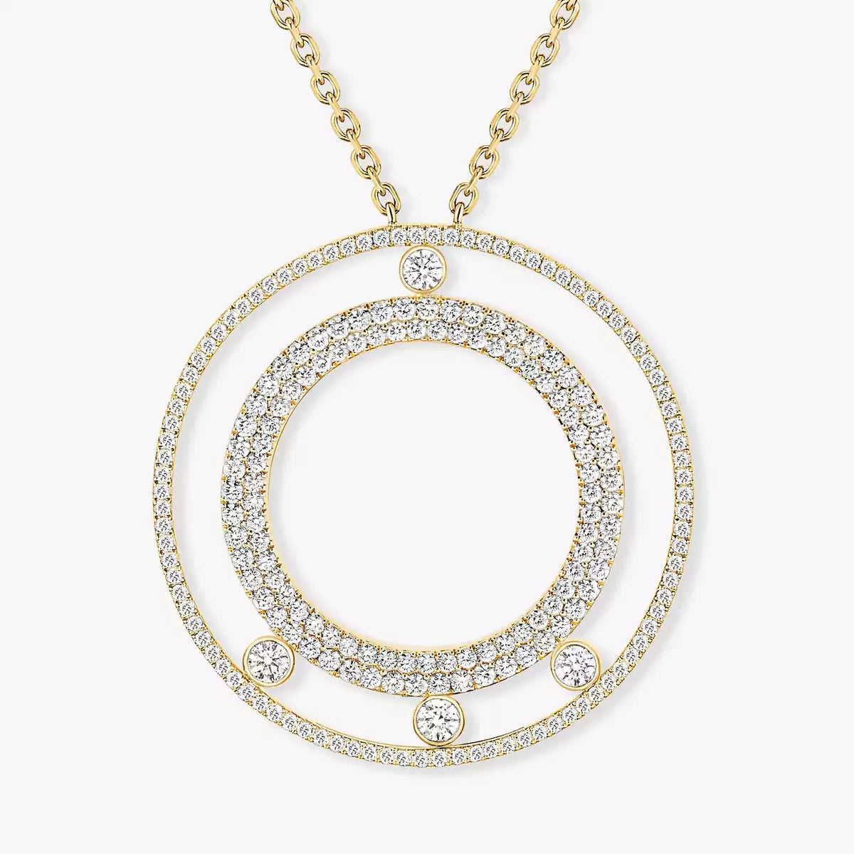 [Aura ] Move Romane Long Pave_-Set Diamond Necklace