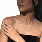 [Aura ] Diamond Necklace My Twin 2 Rows