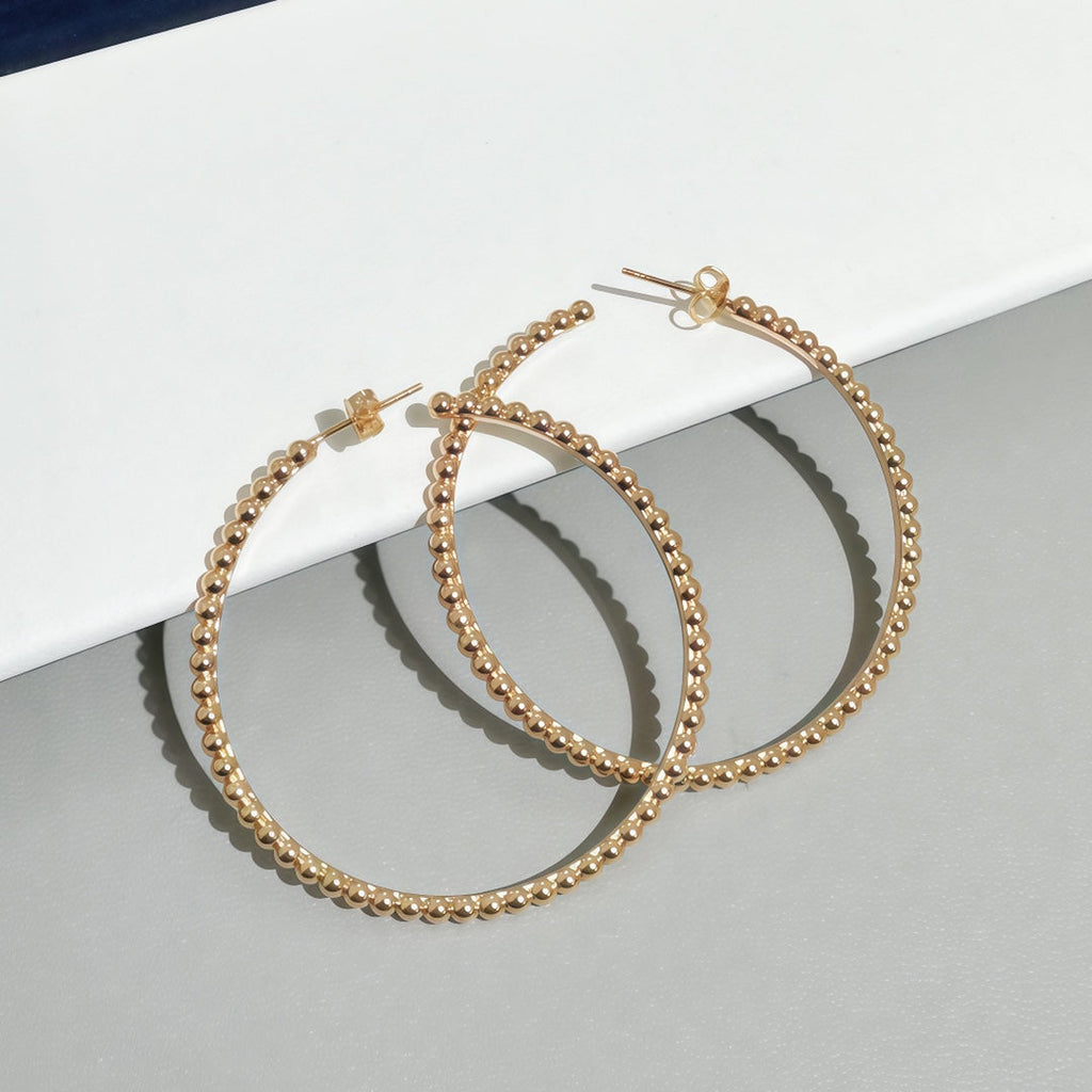 [Aura ]  SMOOTH BEAD STUD EARRINGS