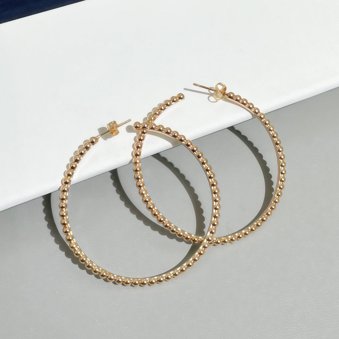 [Aura ]  SMOOTH BEAD STUD EARRINGS