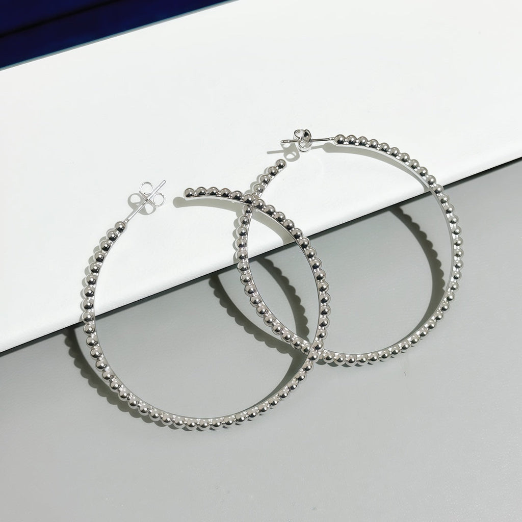 [Aura ]  SMOOTH BEAD STUD EARRINGS