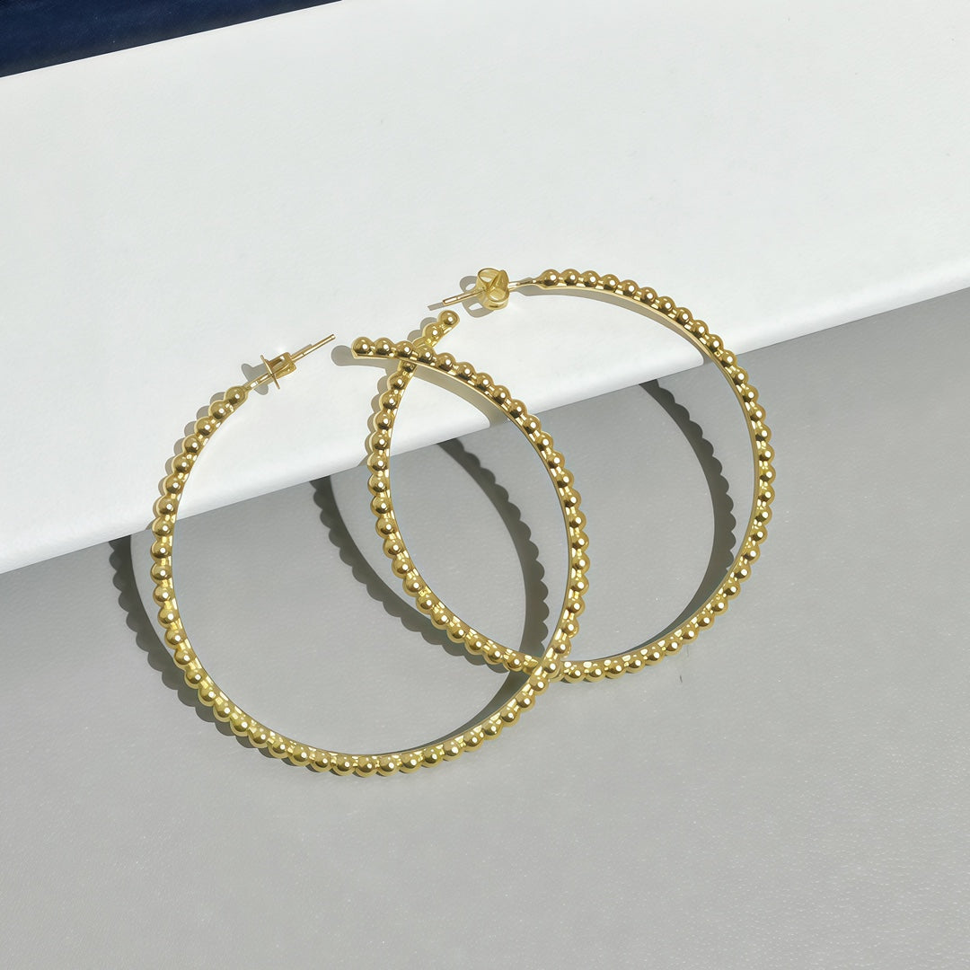 [Aura ]  SMOOTH BEAD STUD EARRINGS