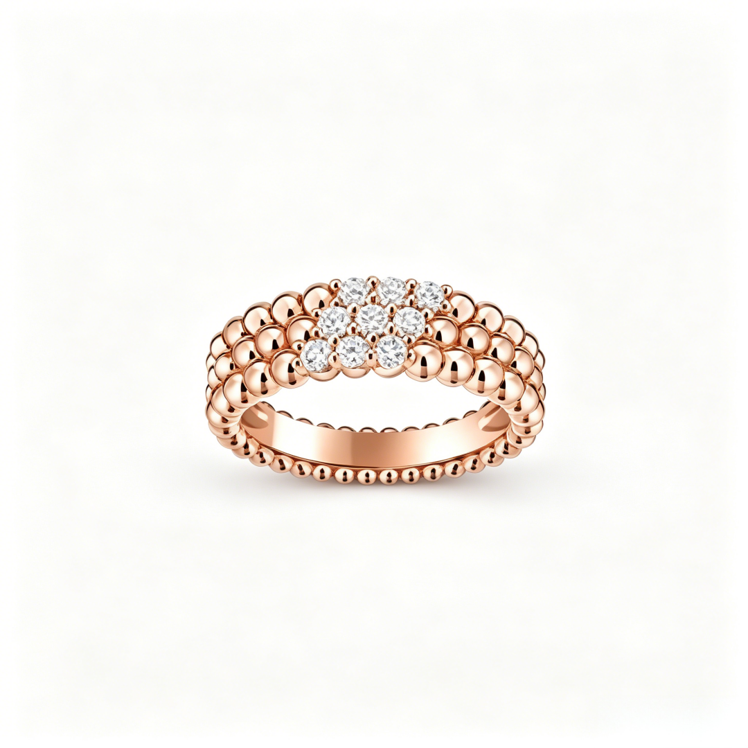 [Aura ]  THREE-ROW DIAMOND RING