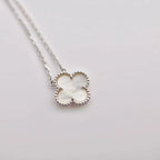 Aura CLOVER  15MM WHITE MOTHER-OF-PEARL SILVER