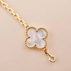 [Aura ]Neue CLOVER WHITE PEARL MOP 5 MOTIV ARMBAND-KOLLEKTION