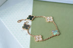 [Aura ]New CLOVER 5 MOTIF GRAY MOP BRACELET COLLECTION