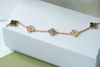 [Aura ]New CLOVER 5 MOTIF GRAY MOP BRACELET COLLECTION