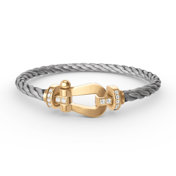 Aura FORCE GROSSES HALBES HUFEISEN-DIAMANTARMREIF GOLD