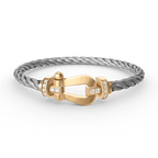 Aura FORCE GROSSES HALBES HUFEISEN-DIAMANTARMREIF GOLD