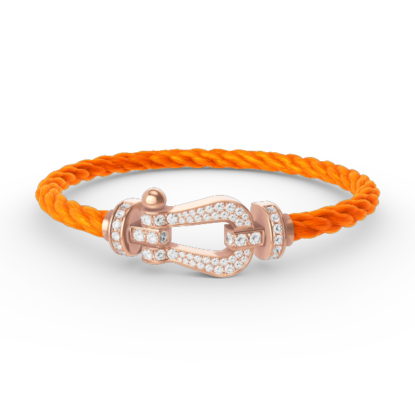 Aura FORCE LARGE HORSESHOE FULL DIAMOND BRACELET ROSE GOLD
