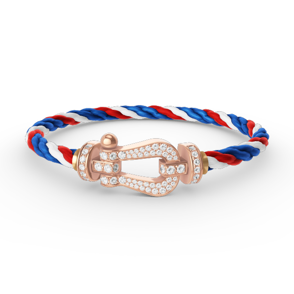 Aura FORCE LARGE HORSESHOE FULL DIAMOND BRACELET ROSE GOLD