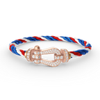 Aura FORCE LARGE HORSESHOE FULL DIAMOND BRACELET ROSE GOLD