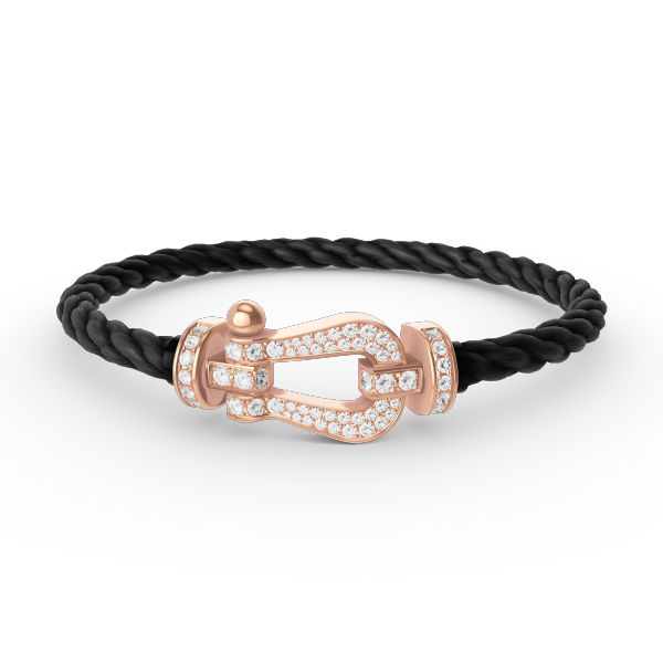 Aura FORCE LARGE HORSESHOE FULL DIAMOND BRACELET ROSE GOLD
