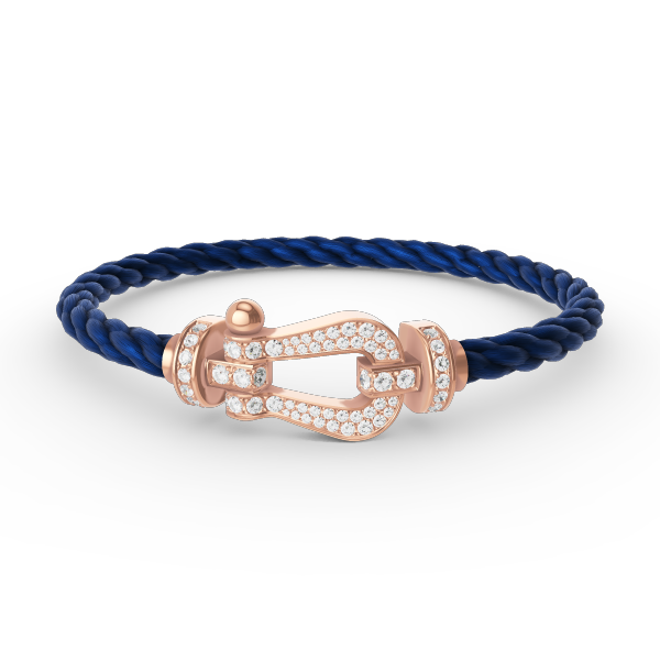 Aura FORCE LARGE HORSESHOE FULL DIAMOND BRACELET ROSE GOLD