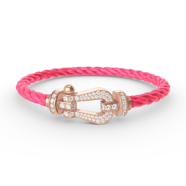 Aura FORCE LARGE HORSESHOE FULL DIAMOND BRACELET ROSE GOLD