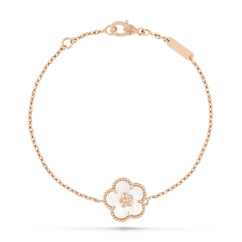 Aura LUCKY WHITE MOP PLUM BLOSSOM  BRACELET