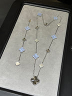 [Aura ] 25 NEW CLOVER 15 MOTIFS PURPLE CHALCEDONY