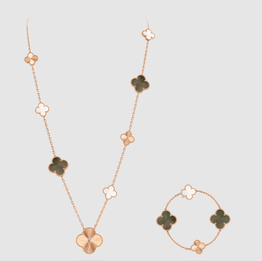 [Aura ] 25 NEW CLOVER 15 MOTIFS GRAY MOTHER-OF-PEARL
