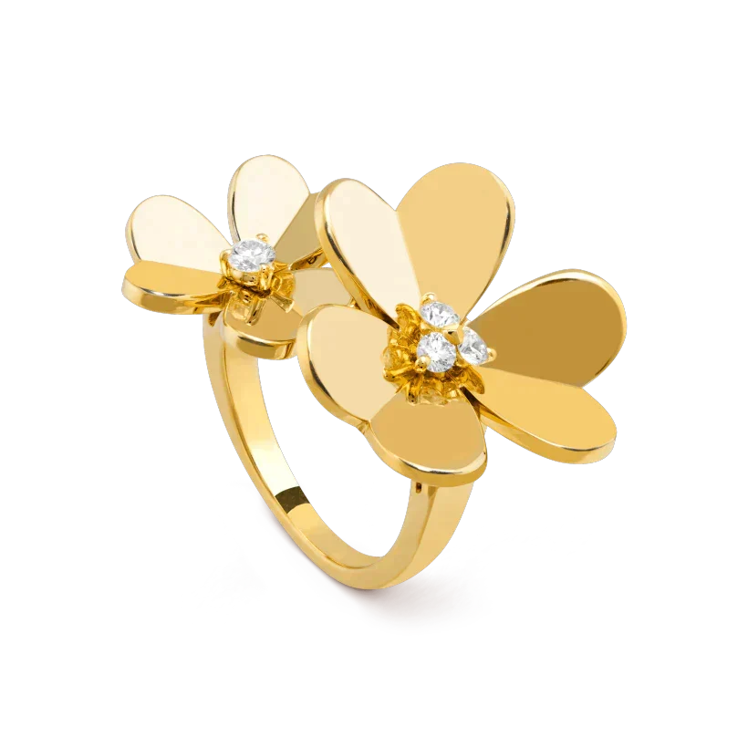 Aura CLOVER COMOS GOLD DIAMOND RING