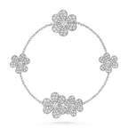 Aura FRIVOLE SILVER 5 FLOWERS BRACELET