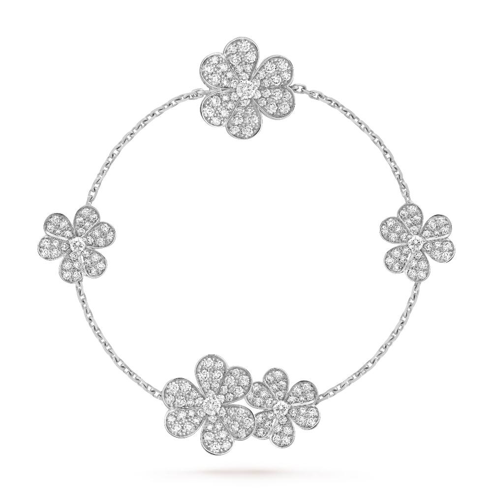 Aura FRIVOLE SILBERNES ARMBAND MIT 5 BLÜTEN